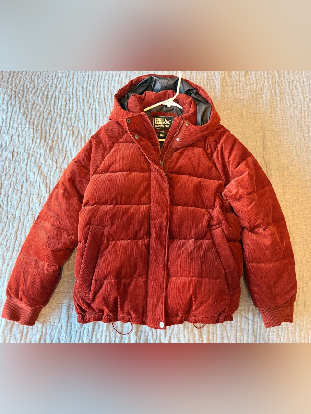 Eddie Bauer Women's Cabin Corduroy Down Jacket - Deep Mahogany - L